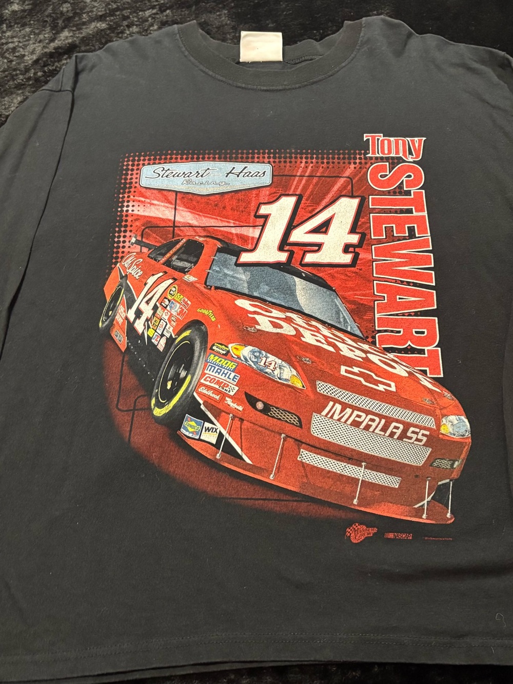 Mens Large Vintage Nascar Winners Circle Tony Stewart Longsleeve Tshirt